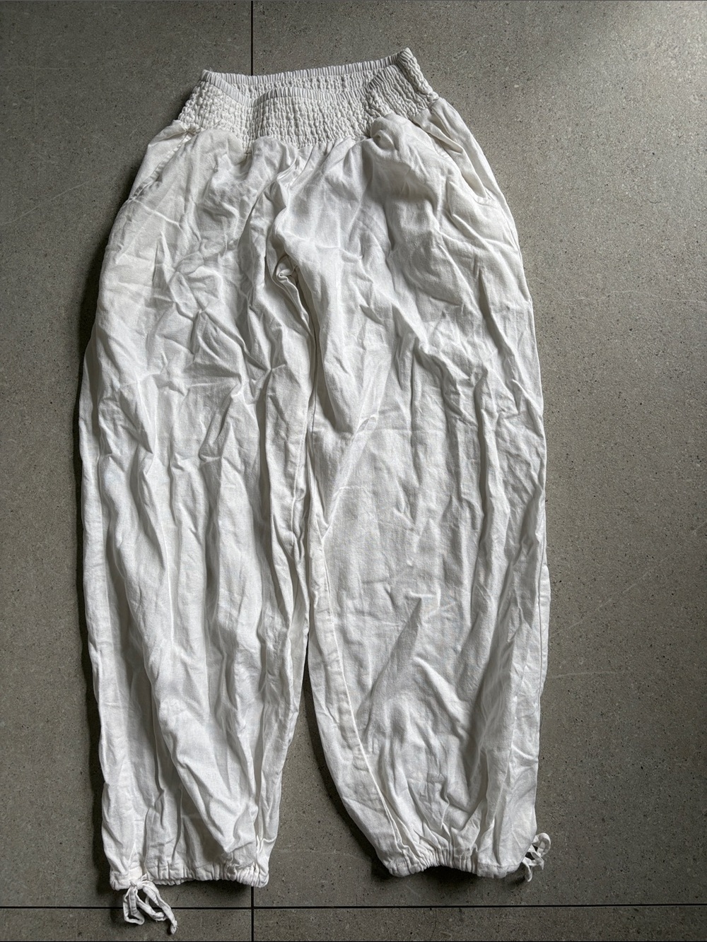 Old navy white linen harem pants
